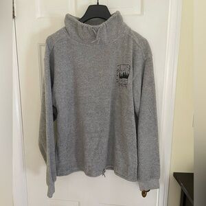 Vintage Gray Hooded Sweatshirt with Logo